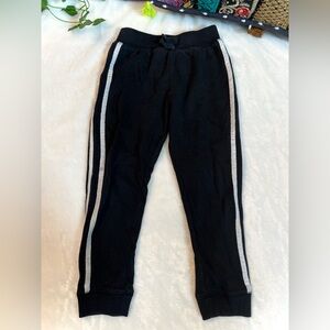 The Children's Place Black Joggers with White Stripes